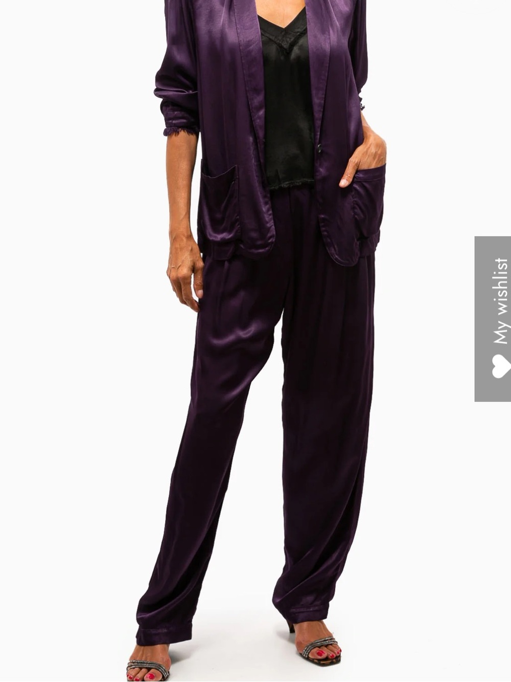 Raquel Allegra Bianca Pant in Dark Eggplant